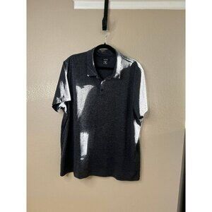 Alfani Men's Black & Gray Polo size XX-large short sleeve‎ collared stretch